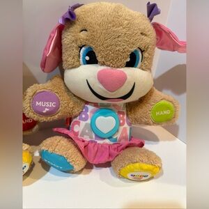 Fisher Price Laugh & Learn Smart Stages Sis And Bro Puppy Dogs Toddler Plush Toy